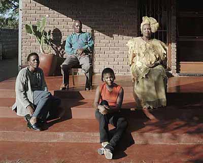 David GoldblattThe Rathebe Family, 2002Masego Keepeng, Smilo Duru, Realaboga Mmatanki Rathebe, Redibone 'Dolly' RathebeColor photograph