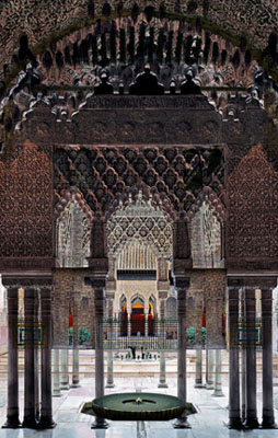Roland Fischer Inner Court, Alhambra, 2006 C-Print, Diasec 234 x 158 cm Edition of 5