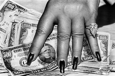 Helmut Newton Fat Hand and Dollars Monte Carlo 1986