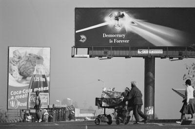 Santu Mofokeng, Democracy is forever, Pimville, 2004, photo, courtesy Gallery MOMO
