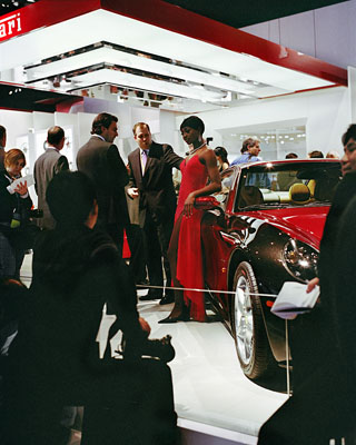 Jacqueline Hassink, Ferrari girl 1, Detroit, Car Girls, Michigan, USA, 8 January 2006