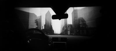 Matthias Hagemann, Grenzvernetzer - Potsdamer Platz, 2008, Camera Obscura, C-Print, Diasec, 45 x 90 cm