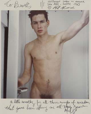 Mark MorrisroeSelf-Portrait (to Brent), 1982C-print, negative sandwich, retouched with ink and marker, 50.5 x 40.5 cmPrivate collection Brent Sikkema© The Estate of Mark Morrisroe (Ringier Collection) at Fotomuseum Winterthur