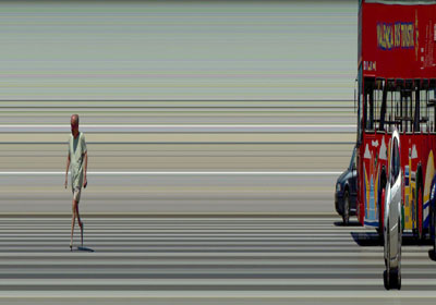 Jay Mark Johnson El Anarquista y el Autom&oacute;vil, detail, 2008 photograph 90 x 864 cm