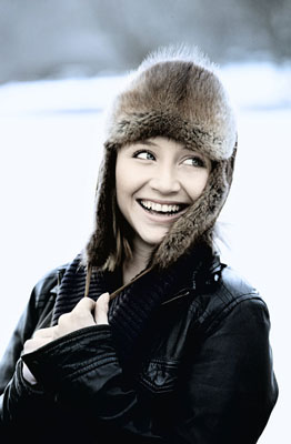 Schauspielerin Anna Maria M&uuml;he mit Fellm&uuml;tze.&copy; Jim Rakete / Deutsches Filmmuseum