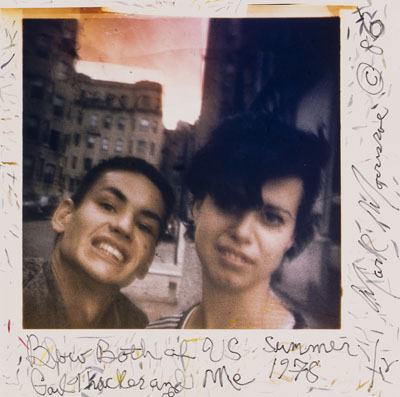Mark MorrisroeBlow Both of Us, Gail Thacker and Me, Summer 1978, 1986C-Print von Sandwich-Negativ, bearbeitet mit Retuschefarben und Marker, 40.5 x 40.5 cm© Nachlass Mark Morrisroe (Sammlung Ringier) im Fotomuseum Winterthur