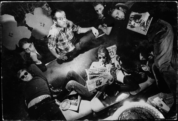 Andy Warhol and Members of The Factory (Gregory Markopoulos, Taylor Mead, Gerard Malanga, Jack Smith), 19636.57 x 9.87 inch© The Dennis Hopper Art TrustCourtesy of The Dennis Hopper Art Trust