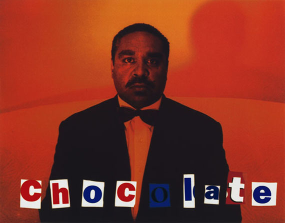 Chocolate, 1995from They call me niigarrHigh gloss pigment print31 x 39.5cm, Edition of 10© MICHAEL RILEY